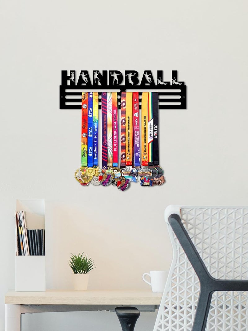 Resama Medal Hanger Holder Display Wall Rack Frame Shelf-Medal Hanger Awards Ribbon Soccer,Gymnastics,Holder Display Rack for 60 Medals - Image 2